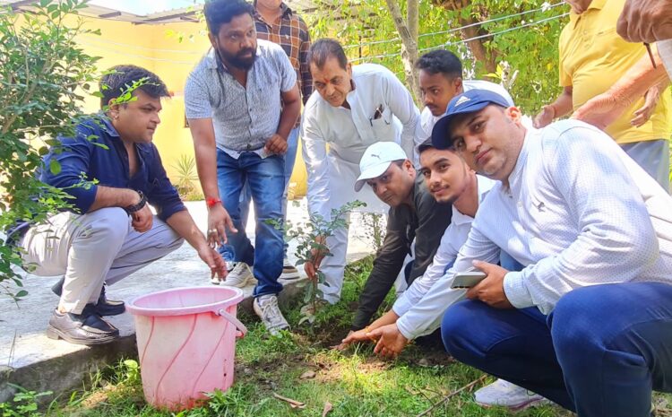 मंत्री डॉ प्रेमचंद अग्रवाल ने हिमालय दिवस पर कैम्प कार्यालय में पौधारोपण किया